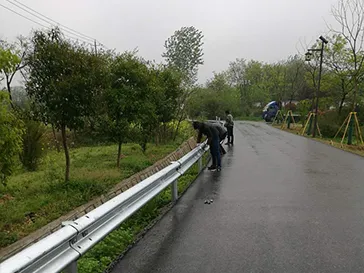湖南省益阳市桃江县桃花江镇古家湾村安装波形护栏